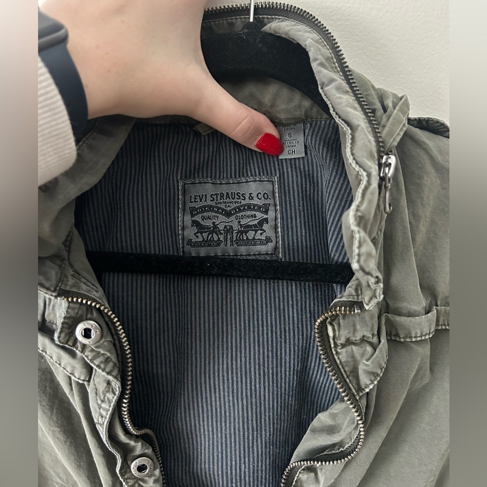 Vintage Levi's Dark Olive Military Jacket - Picture 3 of 5